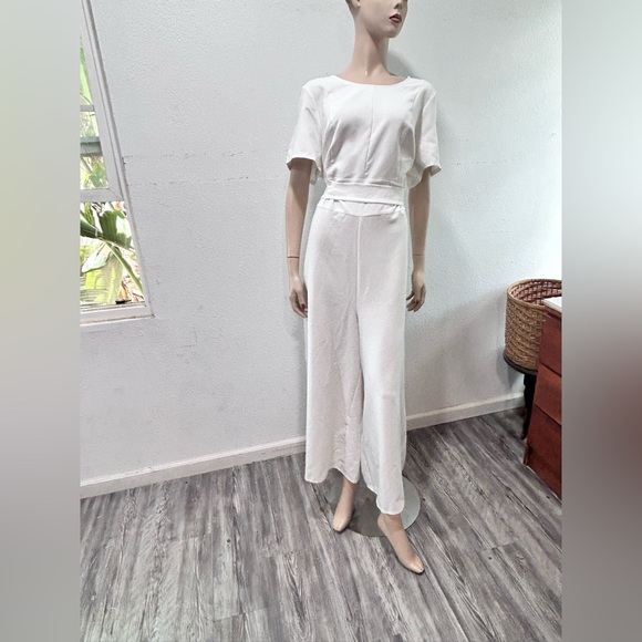 Lane Bryant White Jumpsuit with Tie Waist - Picture 5 of 16